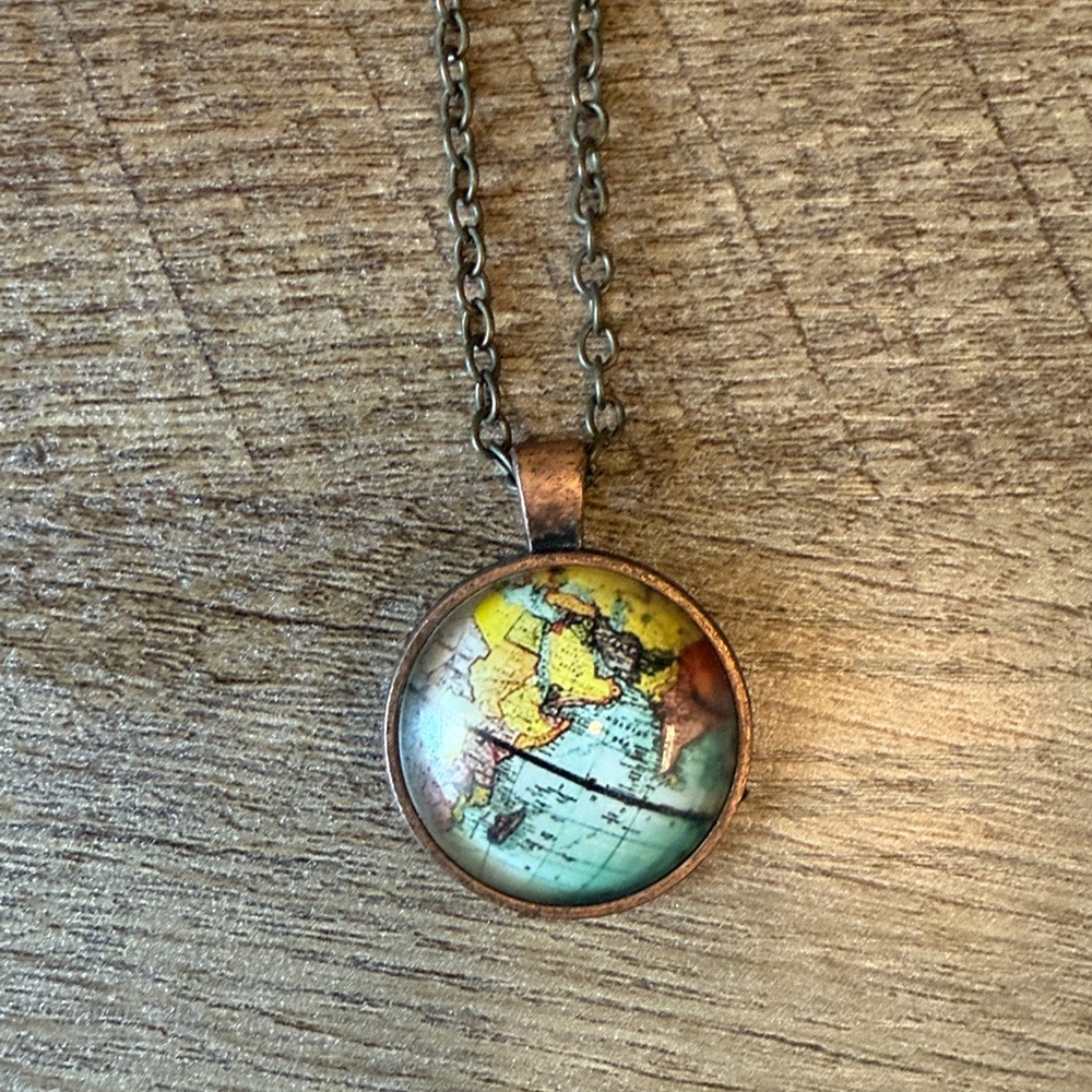 Vintage Globe Pendant Necklace